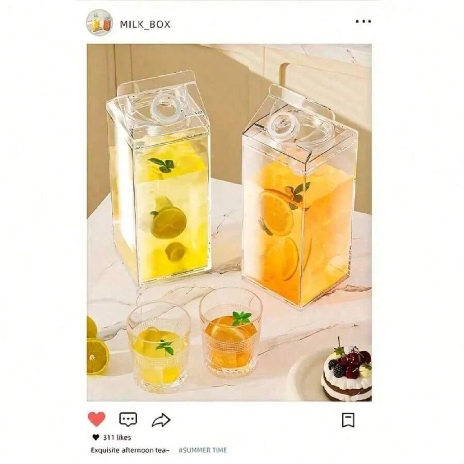 Milk Cup Food Dispenser Multi-Purpos Portable Large Square Sealed Storage Bottle