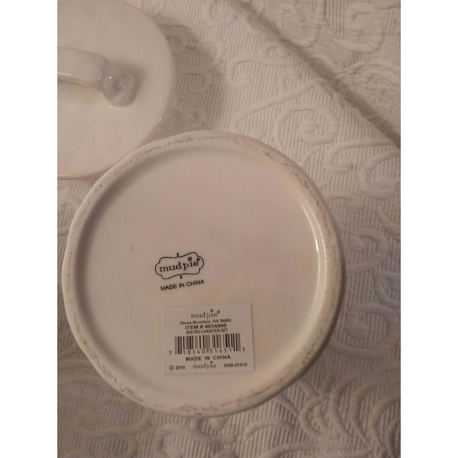 2015 Mud Pie One (no lid) & Three lidded storage cookie treat organize canisters