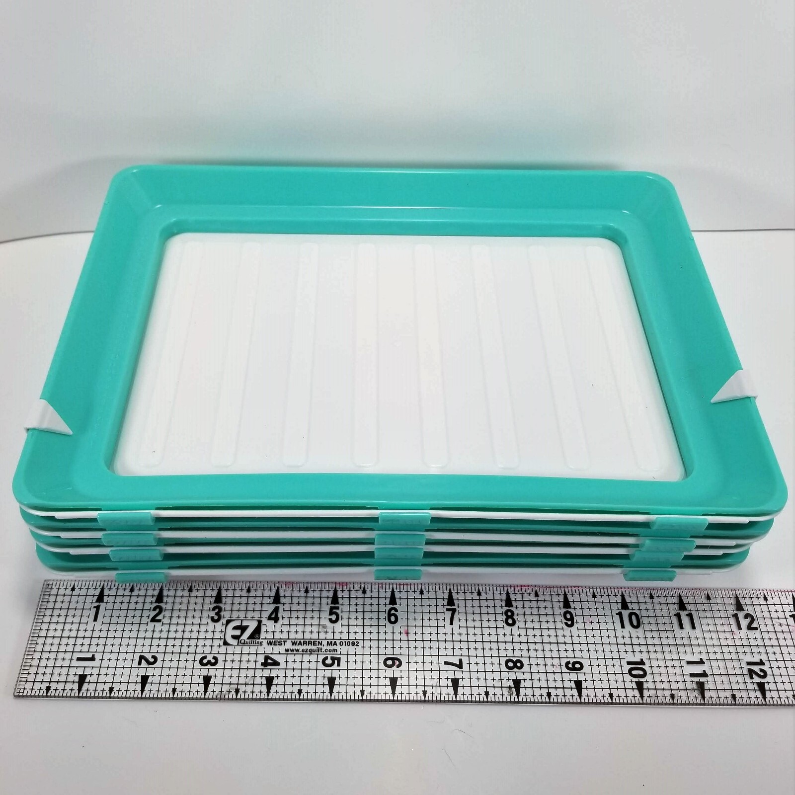 Total of 6 SKINNY STACKS Food Storage Trays Intersell BPA Free 2 New, 4 Preowned