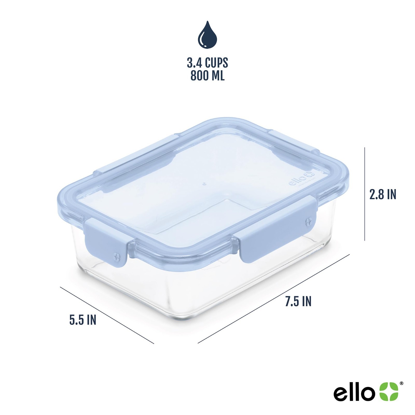 Leak-Proof Glass Meal Prep Containers Set – Airtight BPA-Free Lids, Dishwasher S