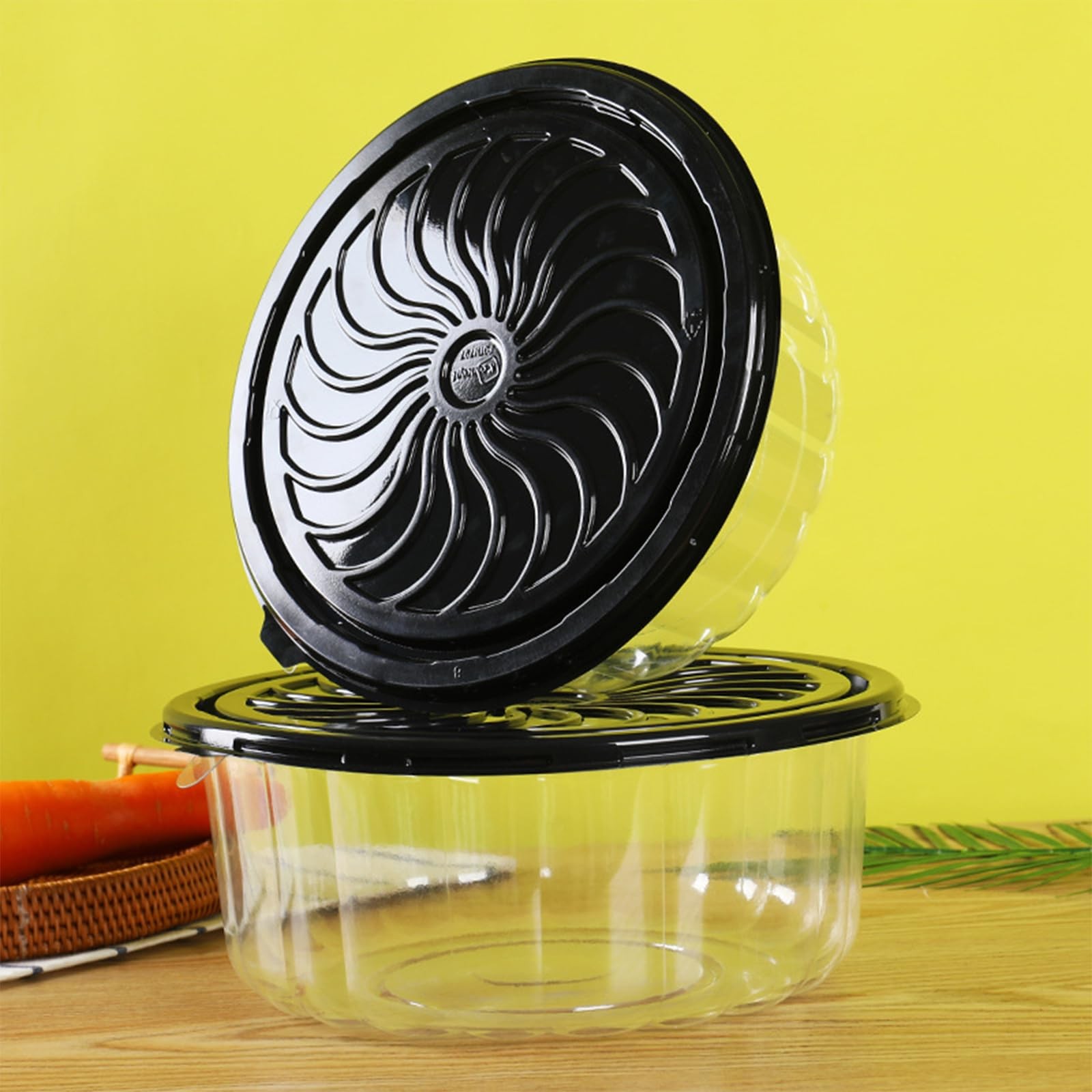 5Pcs 10Inch Disposable Plastic Cake Container with Dome Lids Clear Cupcake Ho…