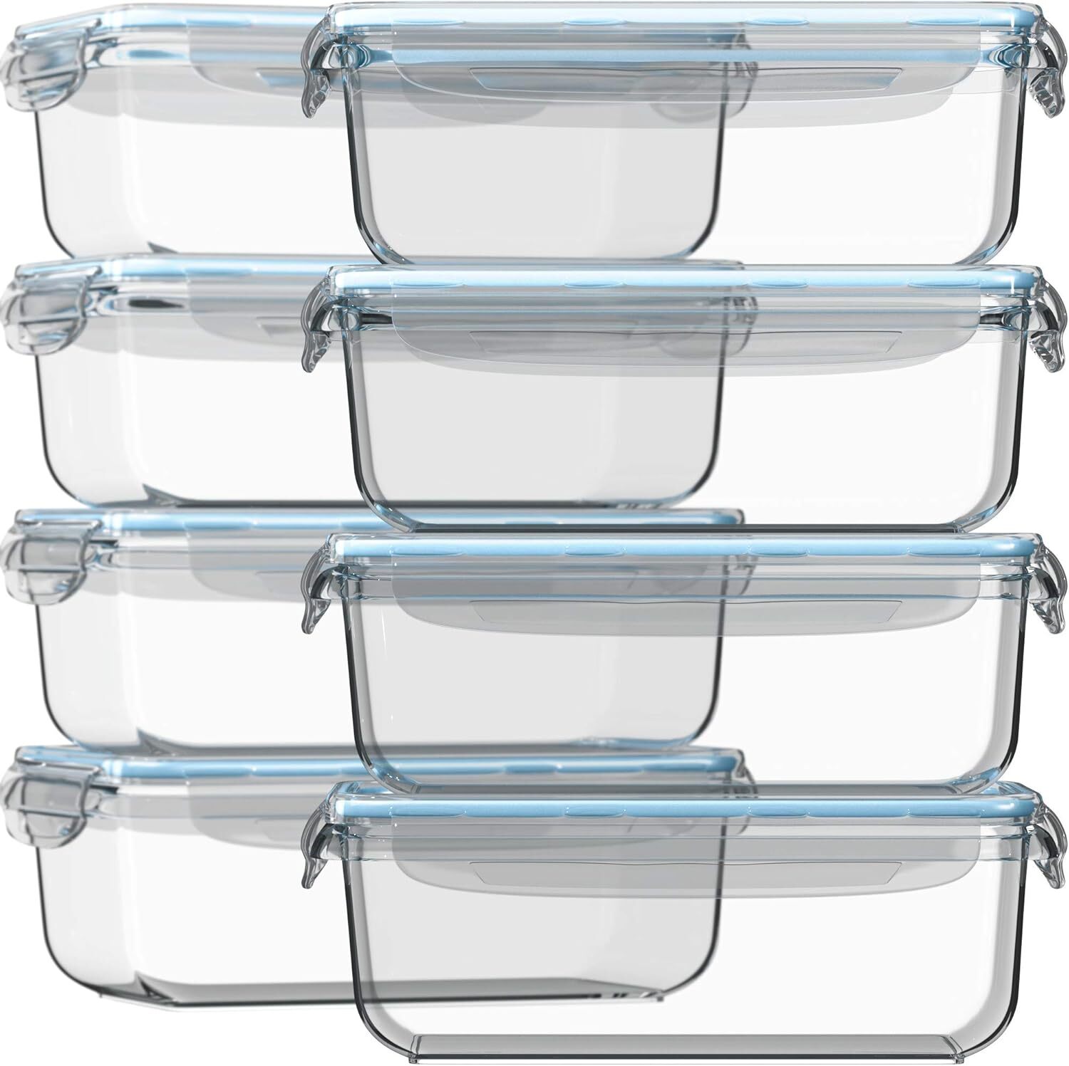 Glass Food Storage Container with Lid Lead Free Oven Safe