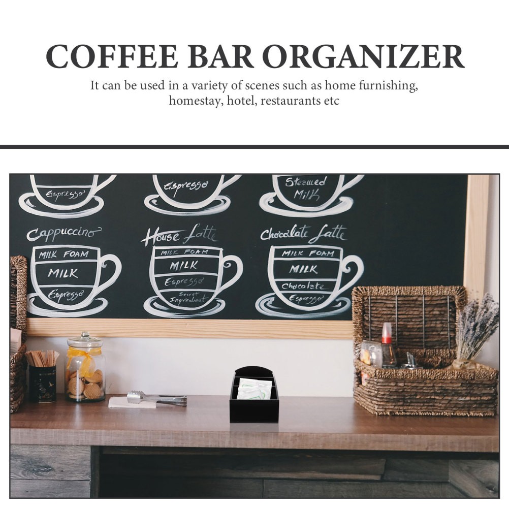 2Pcs Tea Bag Organizer Acrylic Sugar Bag Holder Coffee Bar Organizer