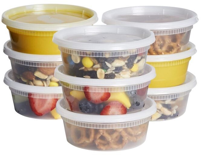 Extra Heavy Duty 240 Pack 8oz Deli Food/Soup Plastic Containers w/ Lids 1 case
