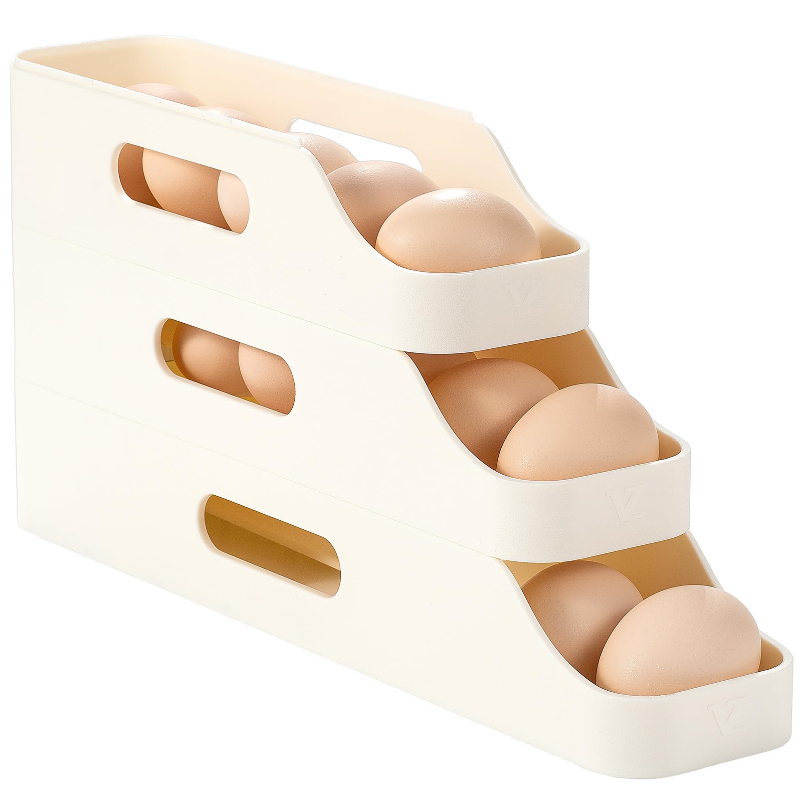 Li&Zhao Rolling Egg Dispenser for Refrigerator – Automatic Egg Holder for Fri…
