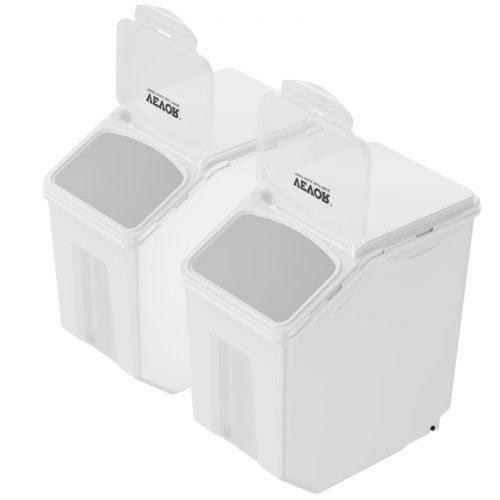 Ingredient Storage Bin 2 x 15L Dispenser Bin with 2 Measuring Cups
