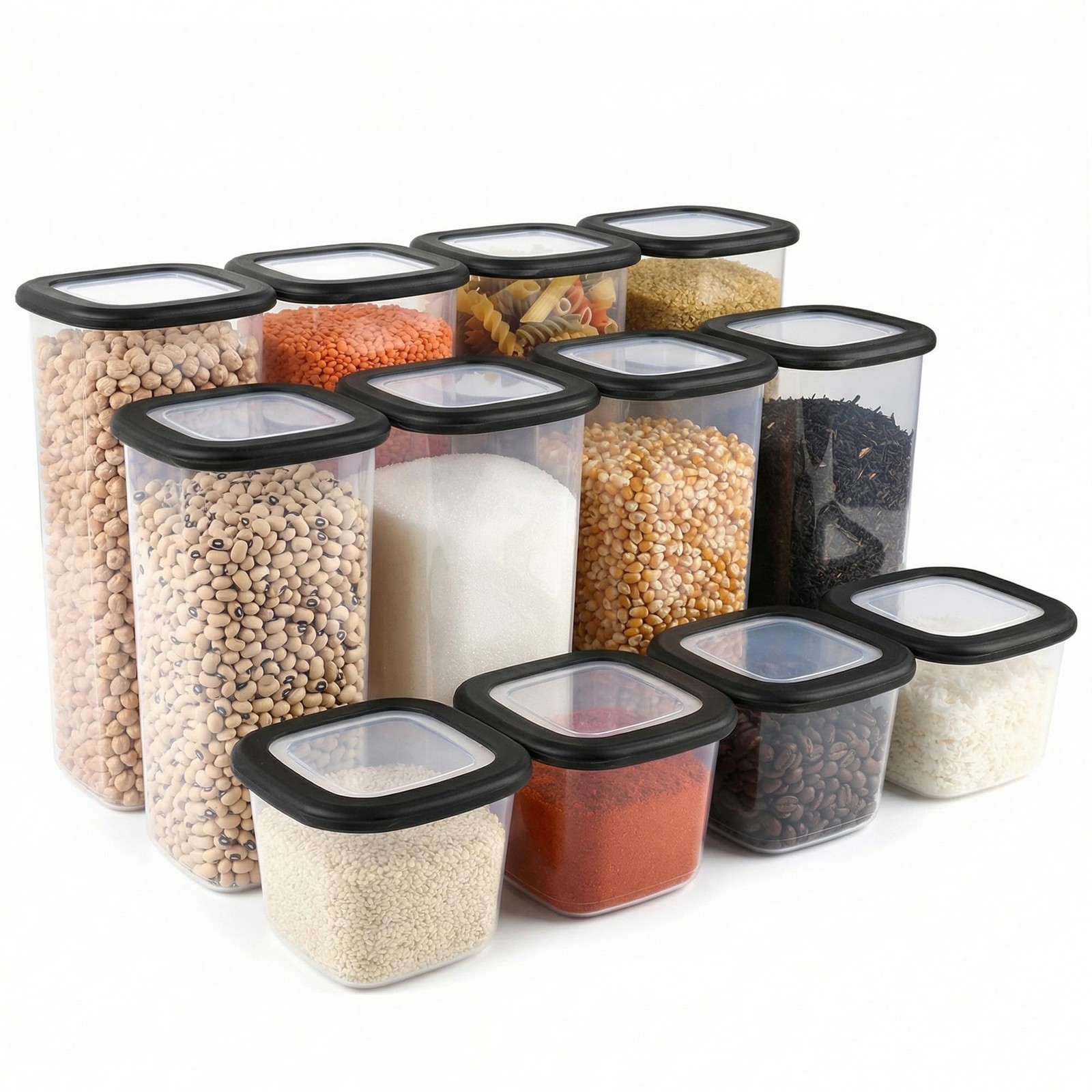 Airtight Storage Containers with Lids, Set of 12 Storage Containers, Kitchen …