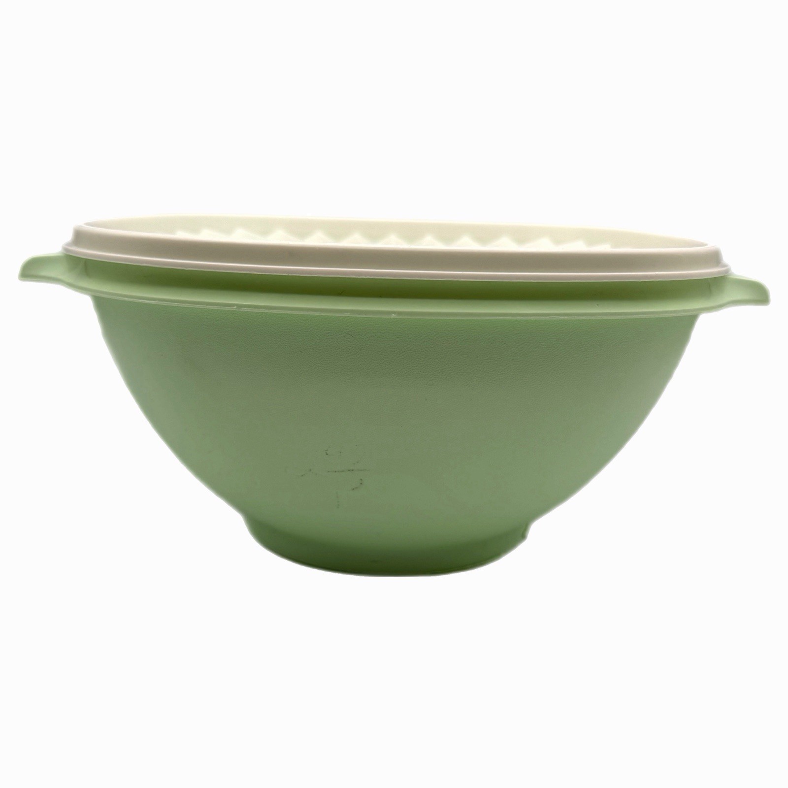 Tupperware Mint Green Large Servalier Bowl with White Seal Lid – 11 ¾ Cups