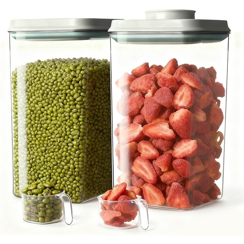 Airtight Food Storage Containers Set W/ Pop Lid Design BPA Free Stackable 4.2qt