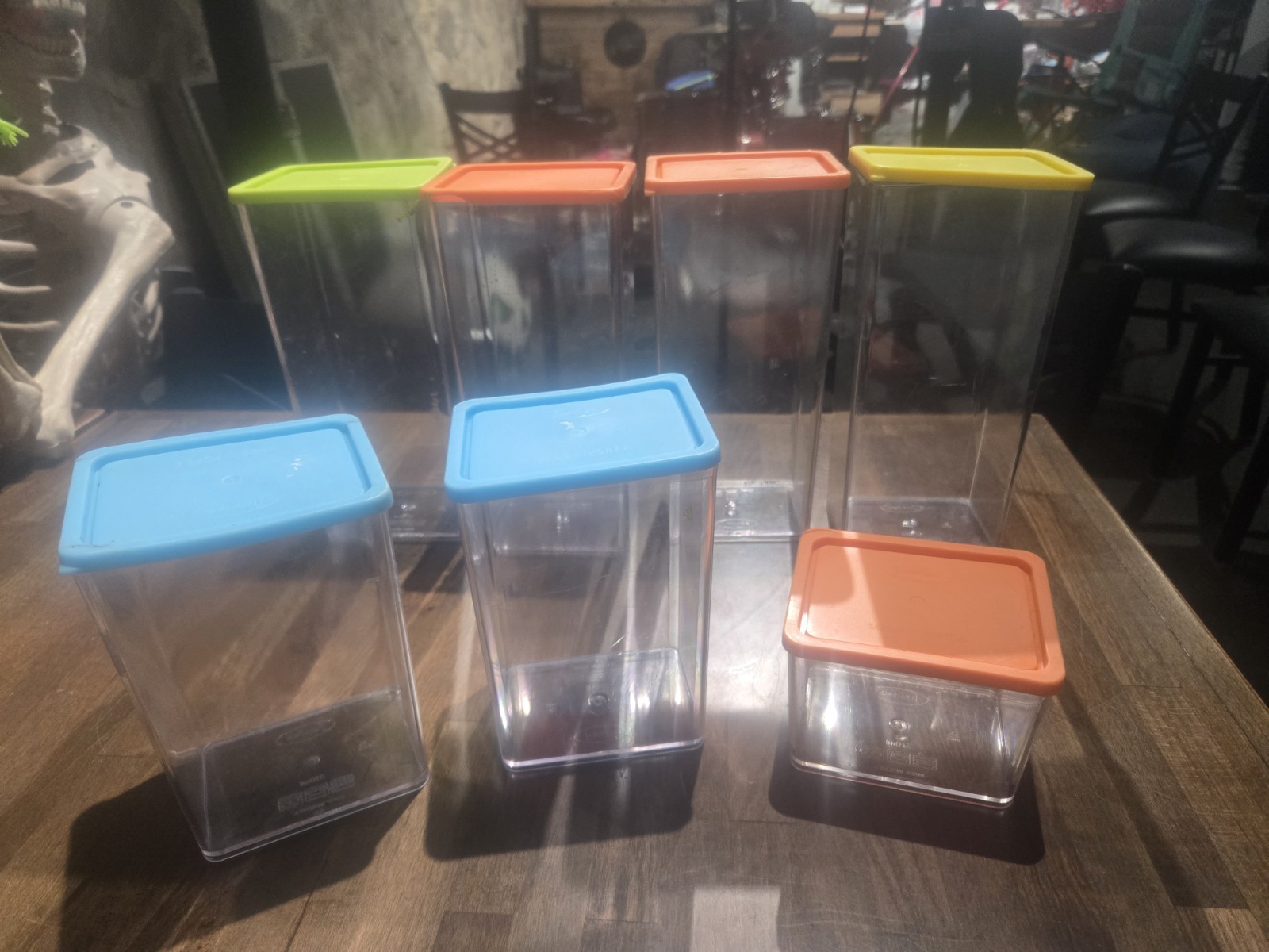 Rare Sunrise Pocket Block Food Storage Made In South Korea MCM Vintage 7 Pieces