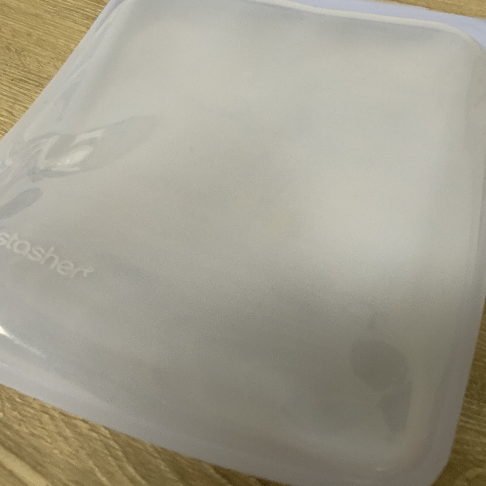 📀 Stasher Lavender/Clear Platinum-Silicone Storage Bag-1 Stasher ONLY,AS SHOWN
