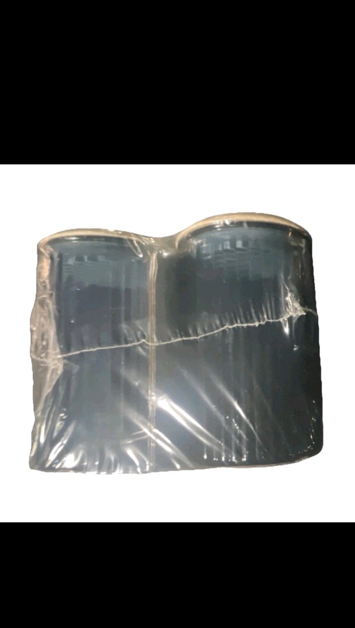 Dark Blue Ribbed Glass Medium Capsule Storage Containers – 2 Pack