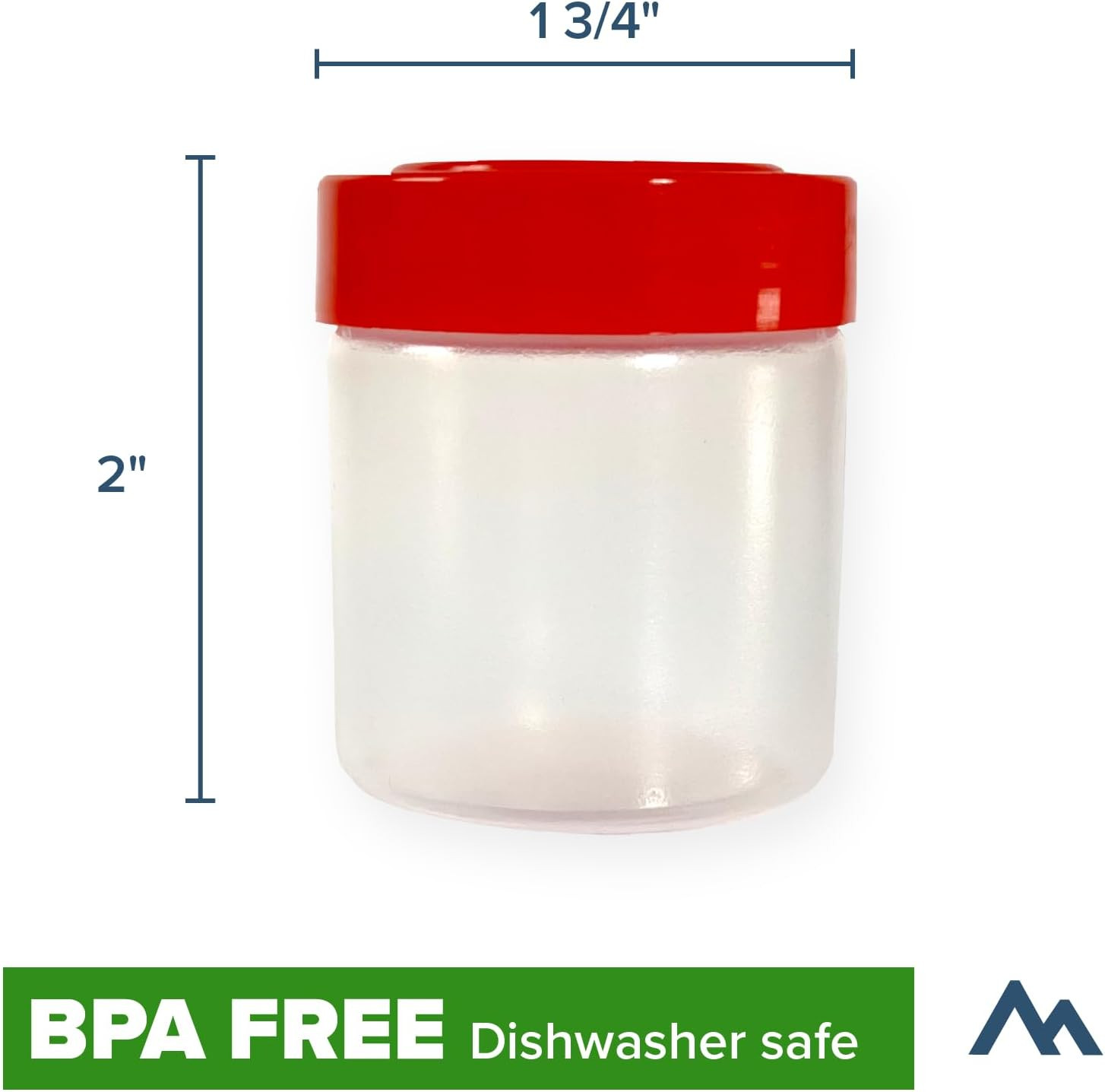9 Pack 1Oz Mini Plastic Spice Jars Bottles Containers with Sifter and Cap