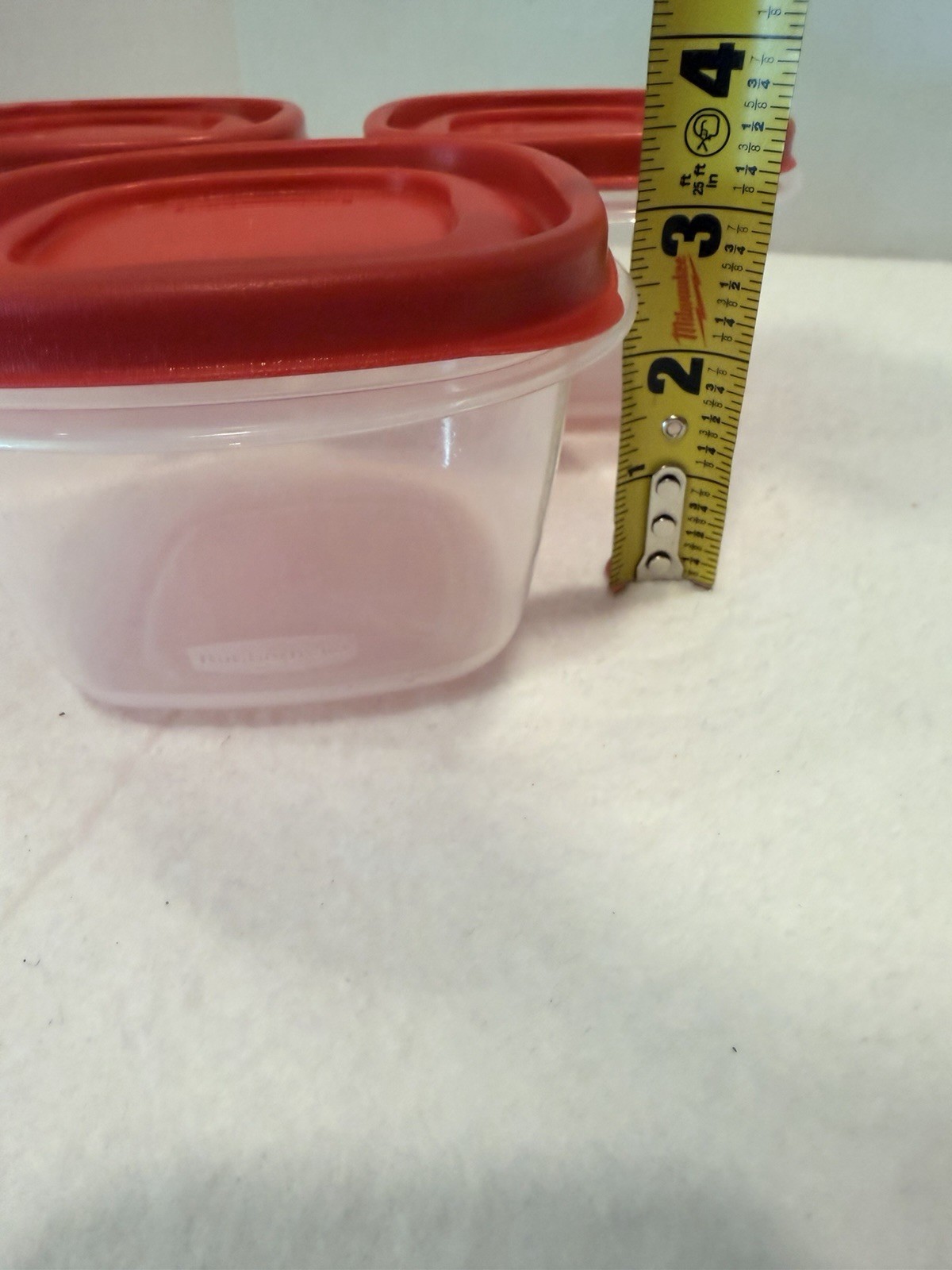 Easy Find Lids Food Storage Rubbermaid, 2 Cup, Racer Red, 6-Piece Set