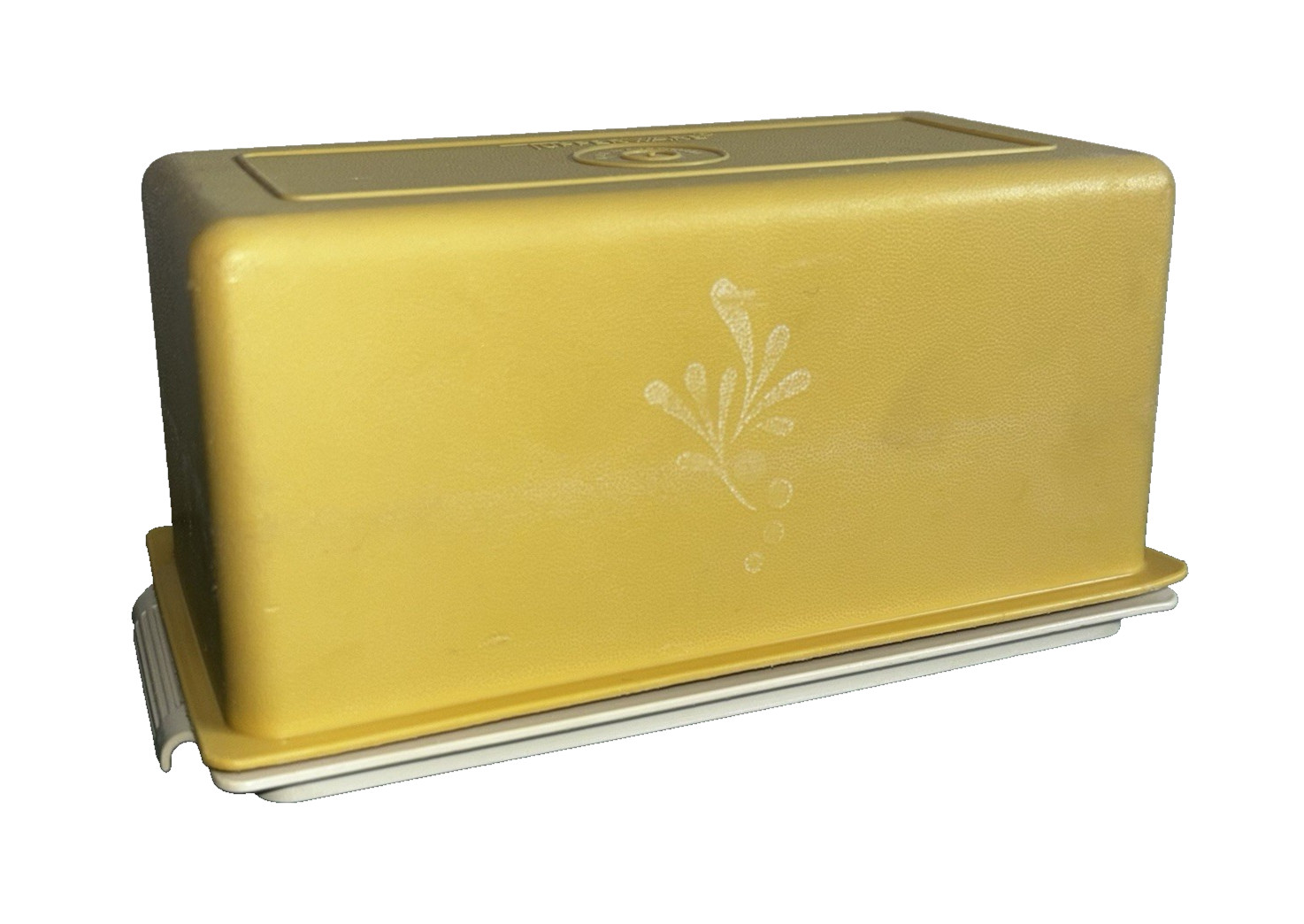 Tupperware Harvest Gold Butter Dish 2 piece made in Australia Vintage