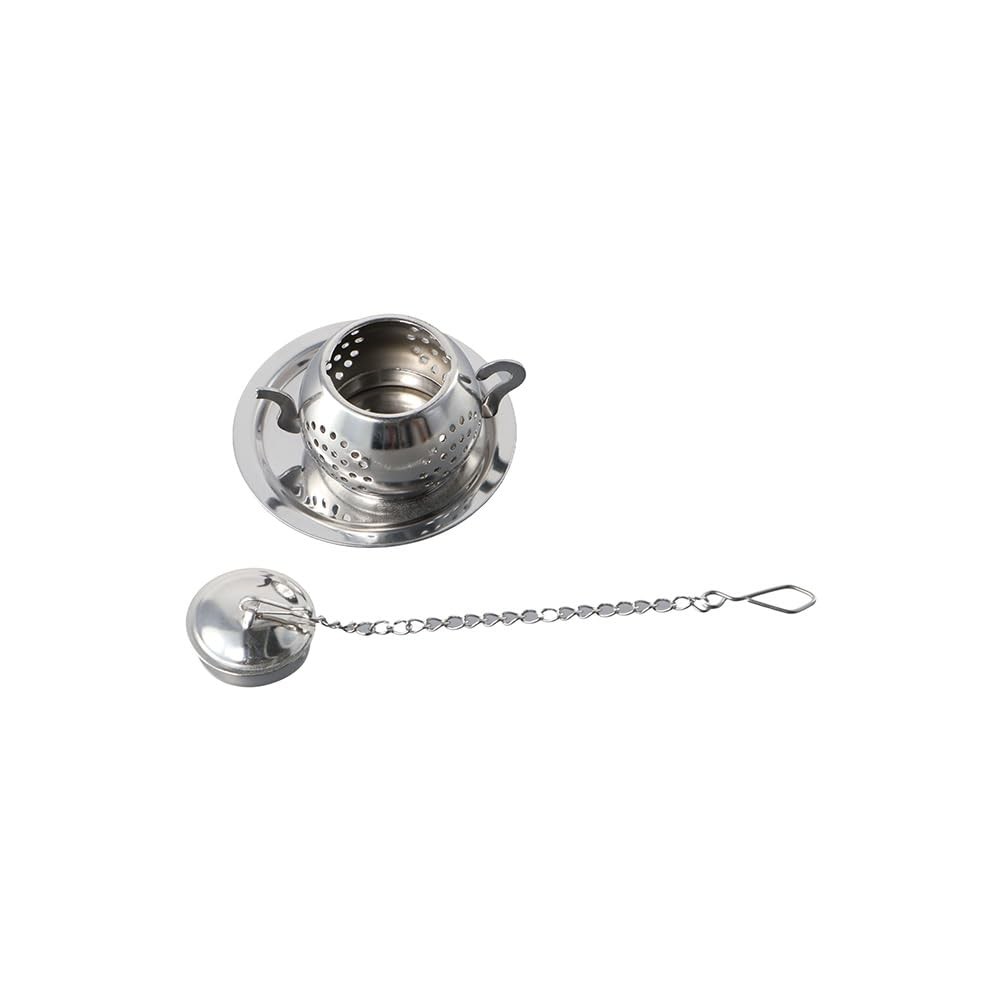 Tea Infusers for Loose Tea, 2 pack Cute Stainless Steel Teapot Shaped Silver
