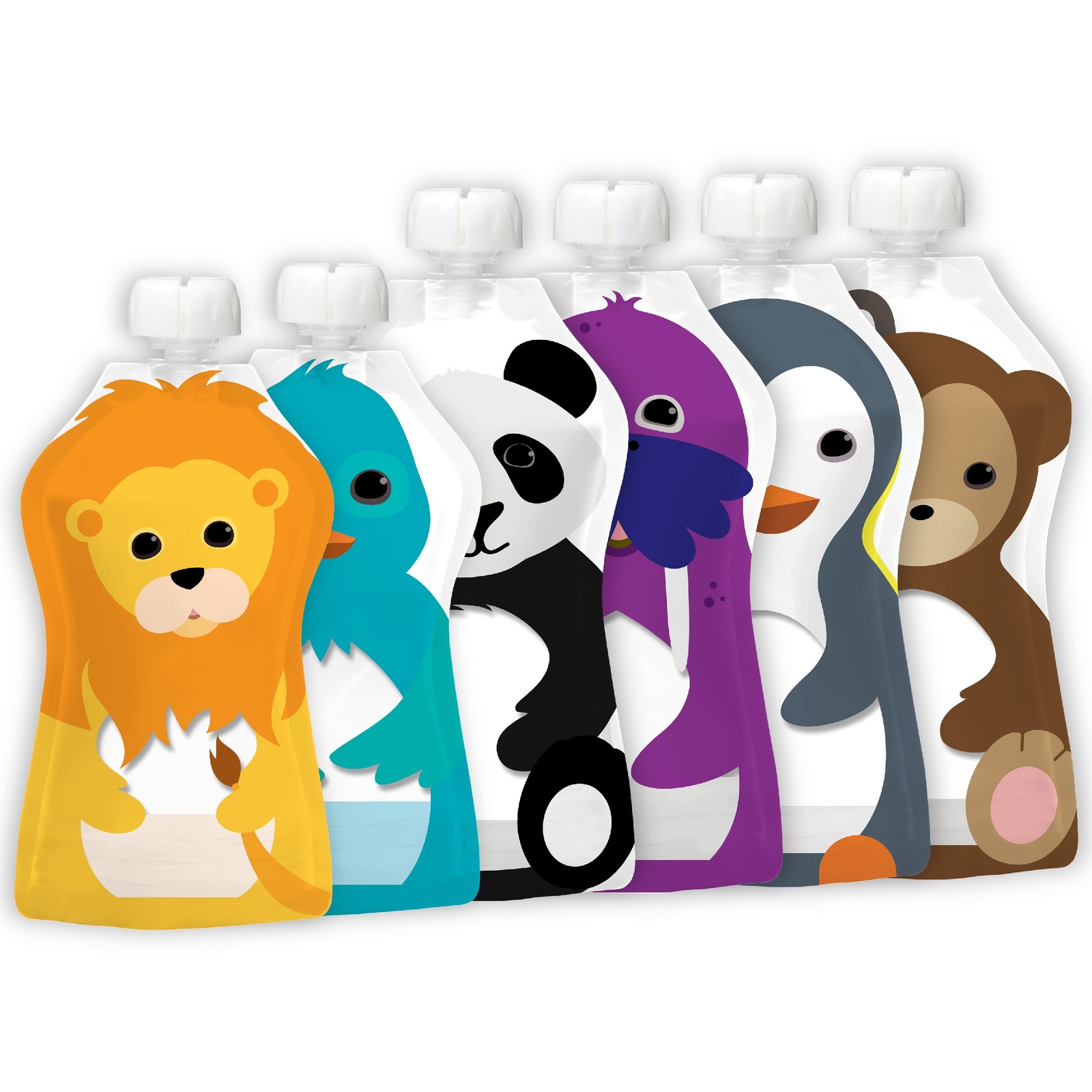 Reusable Pouches For Babies, Toddlers, 6 Pack