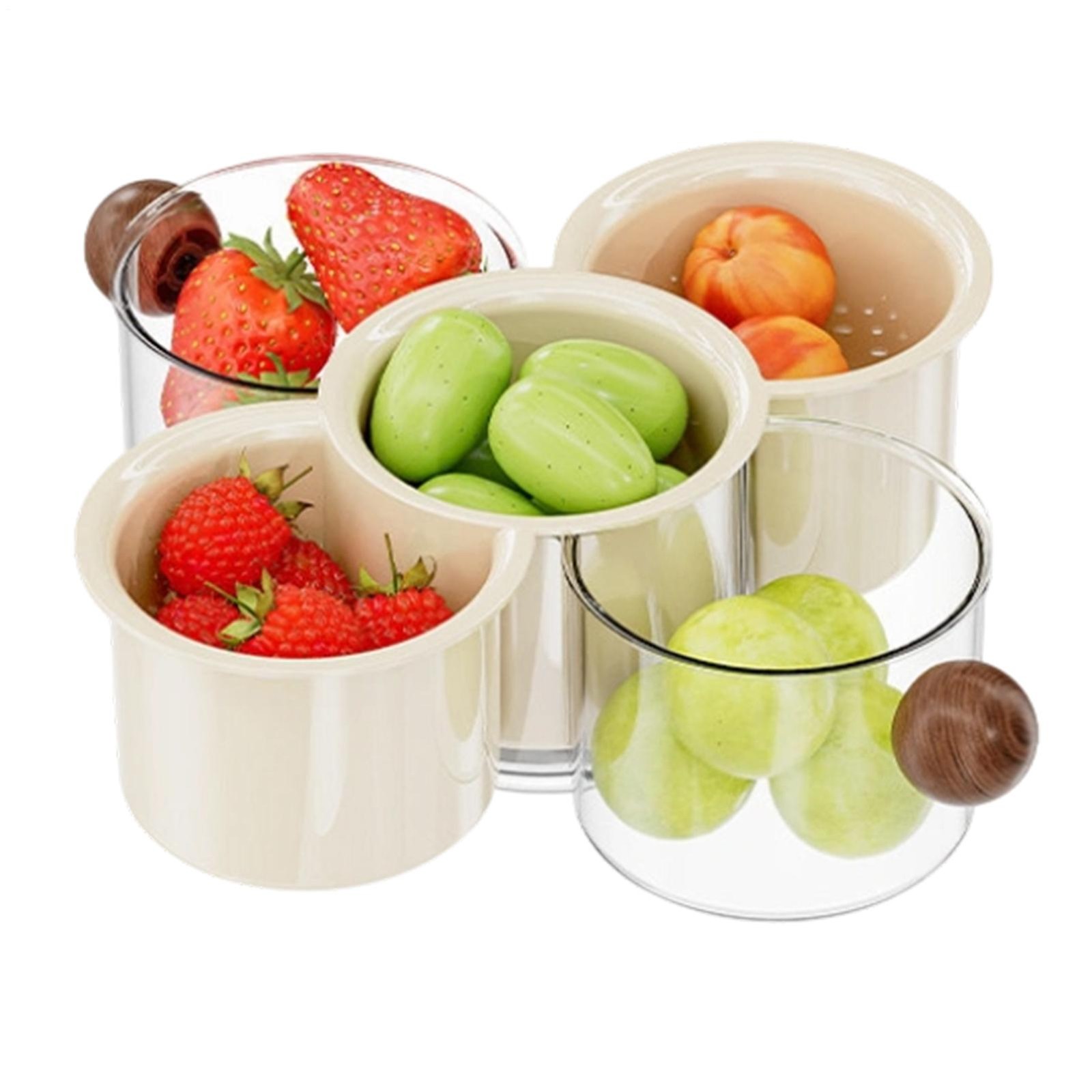 Fruit Storage Stackable 360-Degree Rotating Food Container Snack Storage