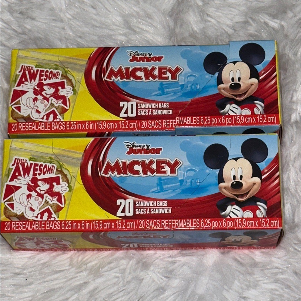 Disney Mickey Mouse Sandwich Bags Junior Clubhouse Just Awesome 40 Bags!