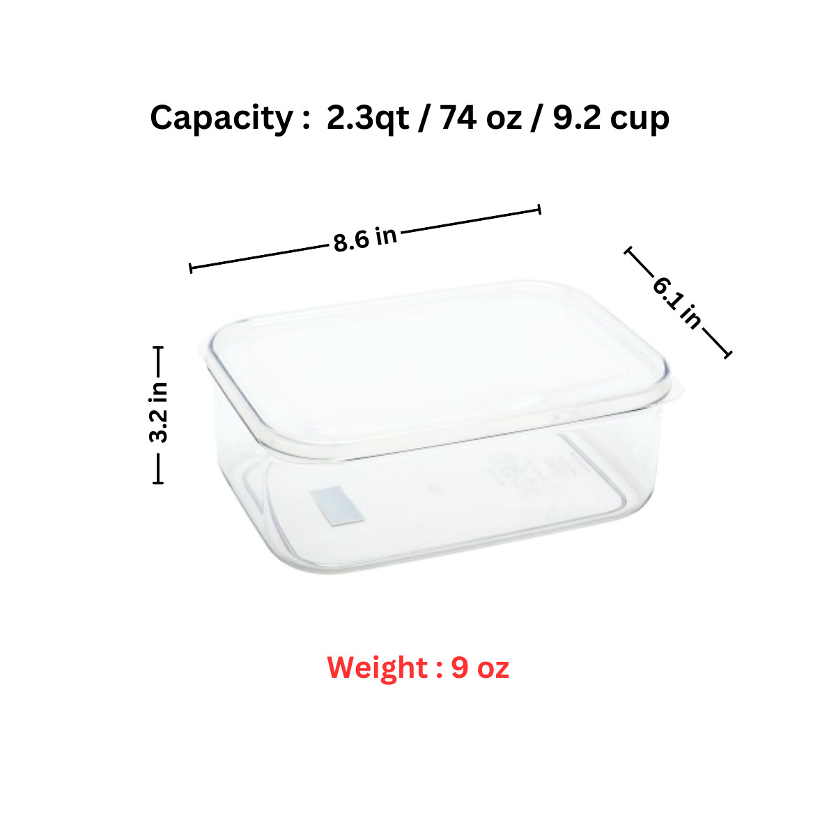 Lustroware Micro Clear Kitchen Pantry Food Storage Container Canister Set