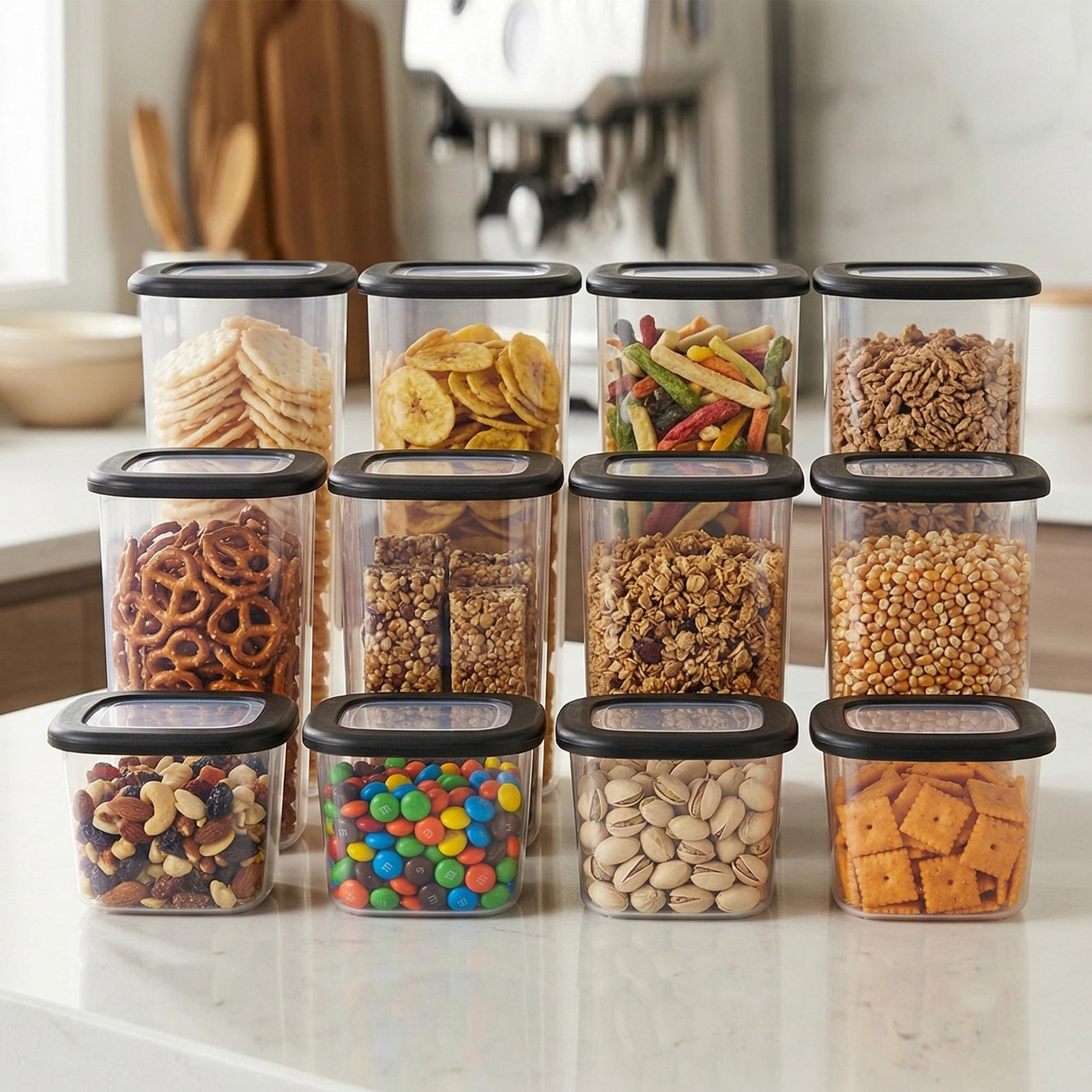 Airtight Storage Containers with Lids, Set of 12 Storage Containers, Kitchen …