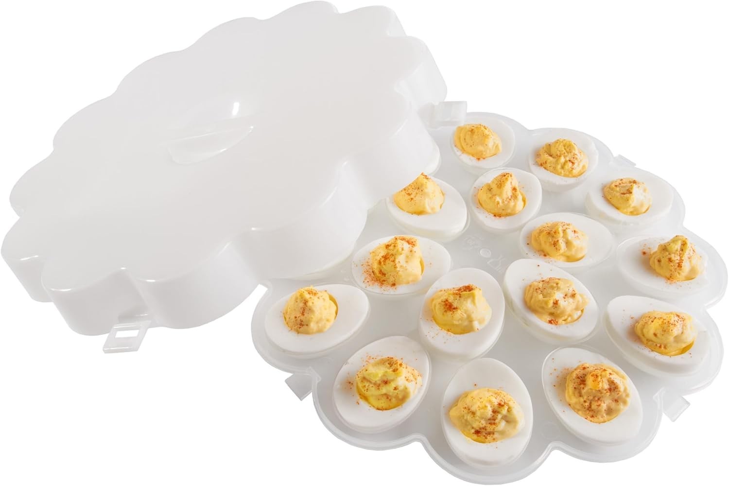 Deviled Egg Container Food Storage Hold 18 Eggs Buffet Party Organizer