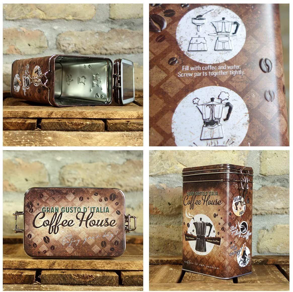 Nostalgic-Art – Metal Food Coffee Sugar Storage Tin Container Box – Coffee House