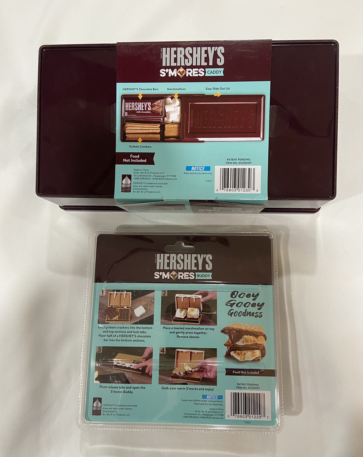 Hershey’s S’mores Caddy w/ Slide Lid Sealed to Store S’mores Ingredients & Buddy