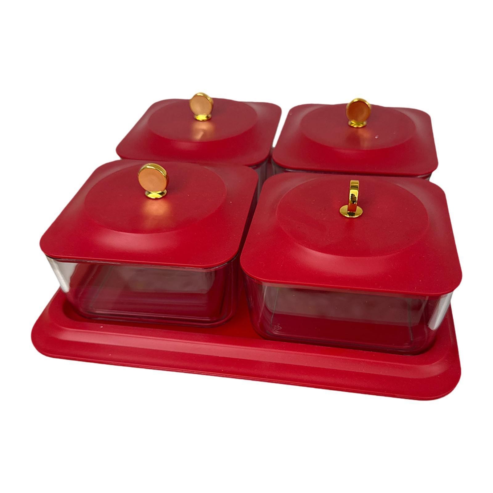 Dried Fruit Tray Divided Serving Tray with Lid Decorative Home Decor Candy Box