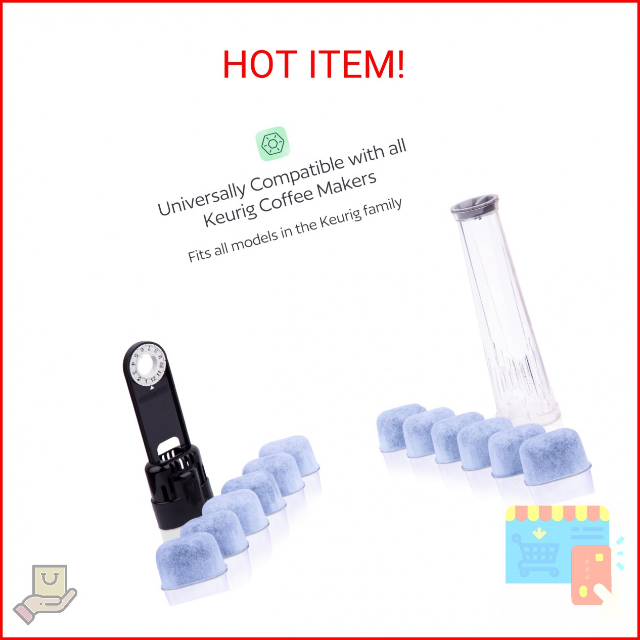 Keurig Filter Replacement – 12 Water Filters for Keurig K-Mini, K-Supreme, K-Sli