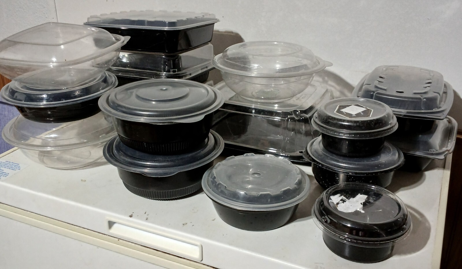 Reusable Plastic Take Out/ Leftover Containers Used