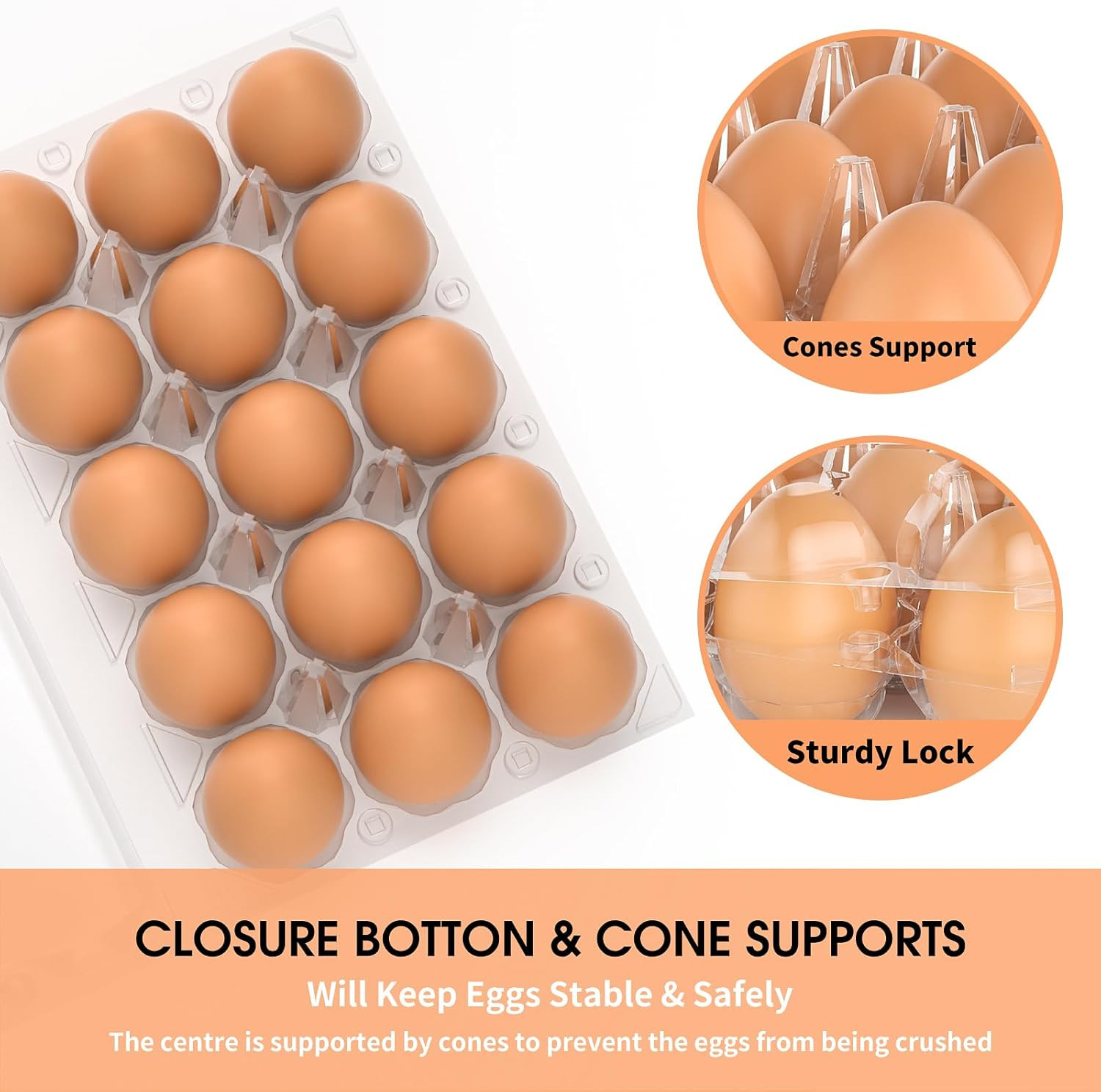 50 Pack Plastic Egg Cartons Cheap Bulk 12 Count Clear Blank Egg Containers
