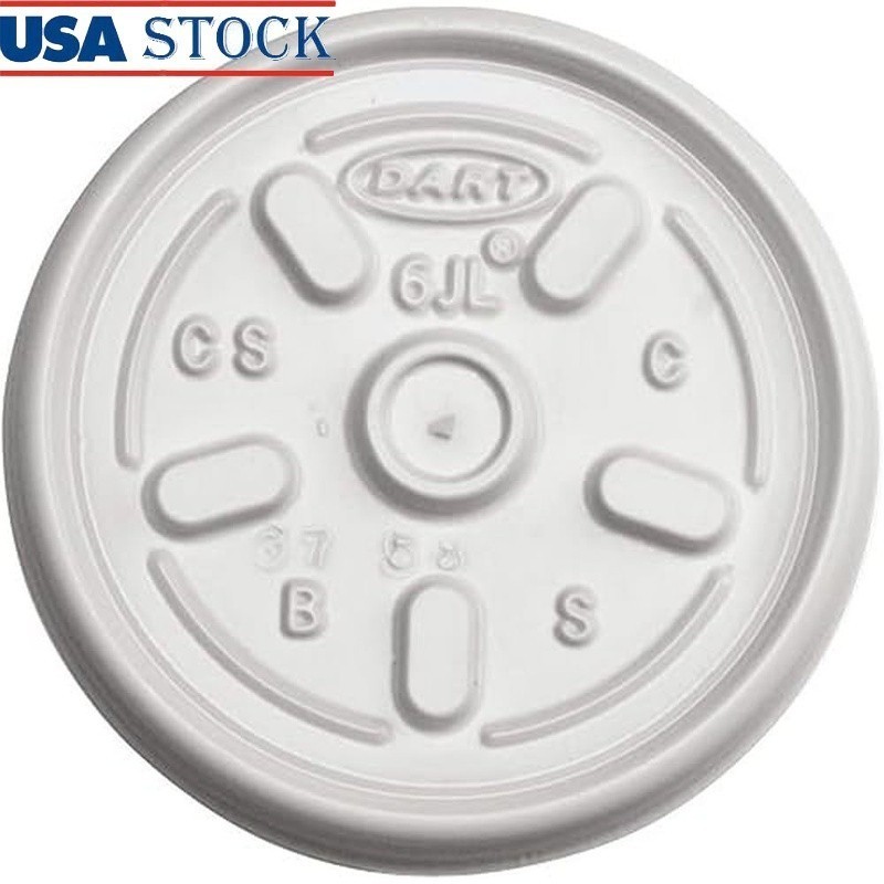 1000 Vented White Foam Container Lids Secure Food Storage Delivery Meal Prep New