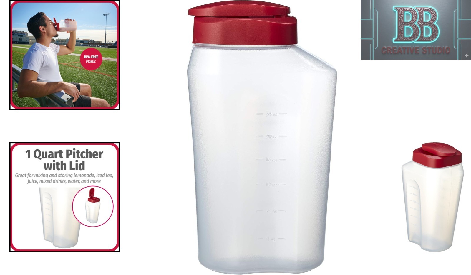 Clear 1 Quart Mixing Bottle with Snap Lock Lid – Effortless Beverage Storage