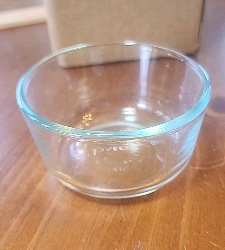 Pyrex 7202A 1 Cup 236 mL Clear Round Glass Food Storage Bowl No Lid Made in USA