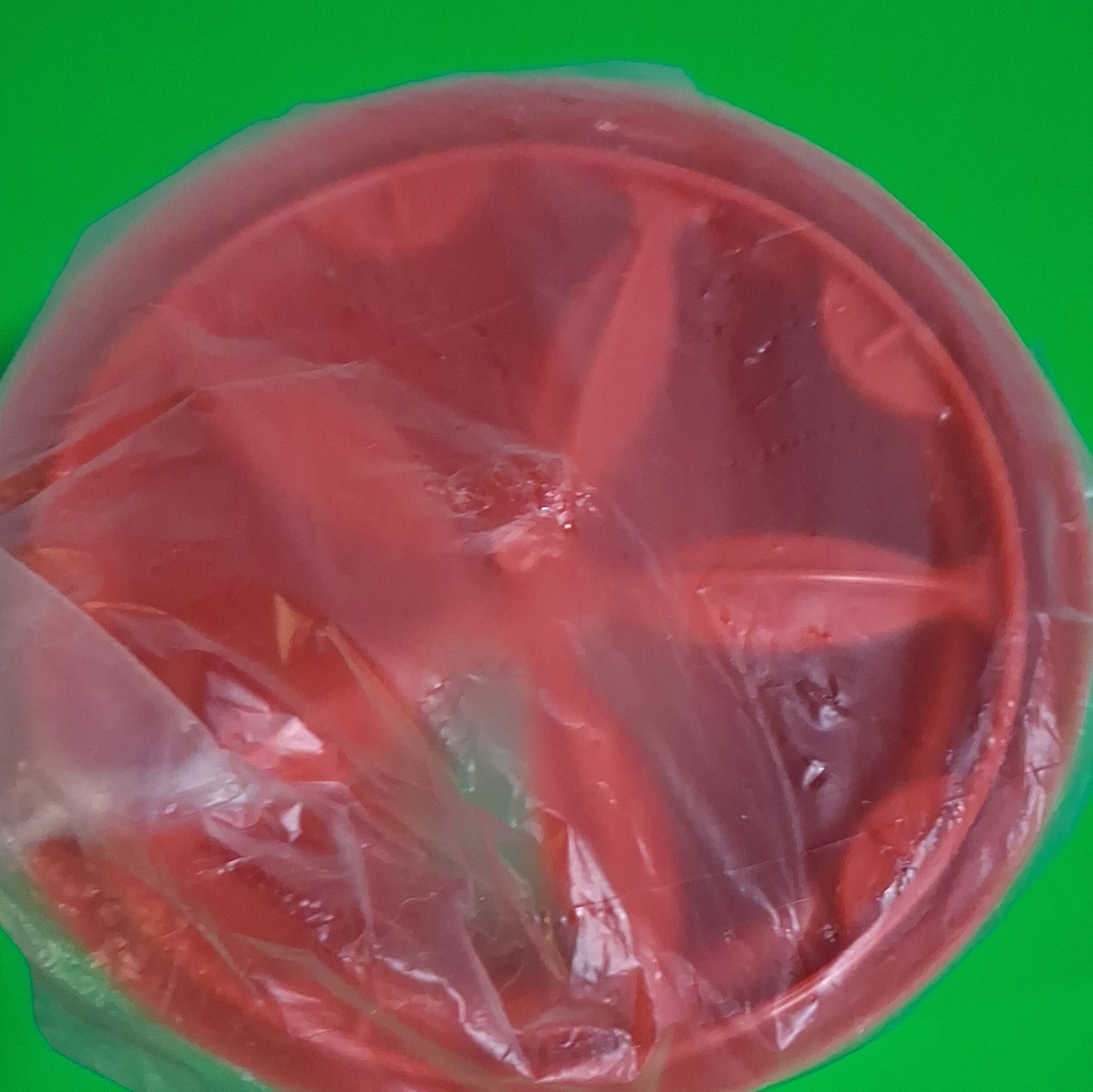 Tupperware Quick Shake Plastic Storage Container 500 ml Clear/Red Lid