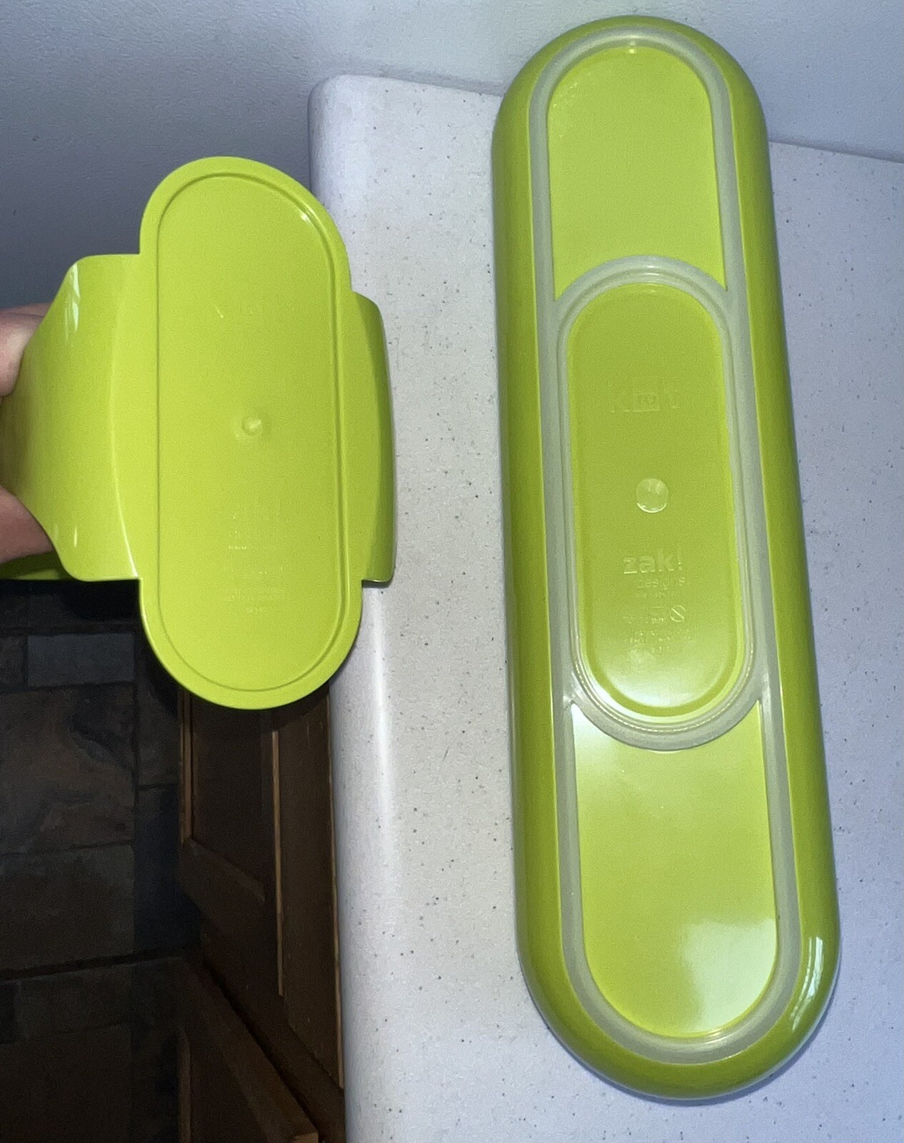 Condiment Caddy 3-Section Kiwi Green Zak Designs NEW
