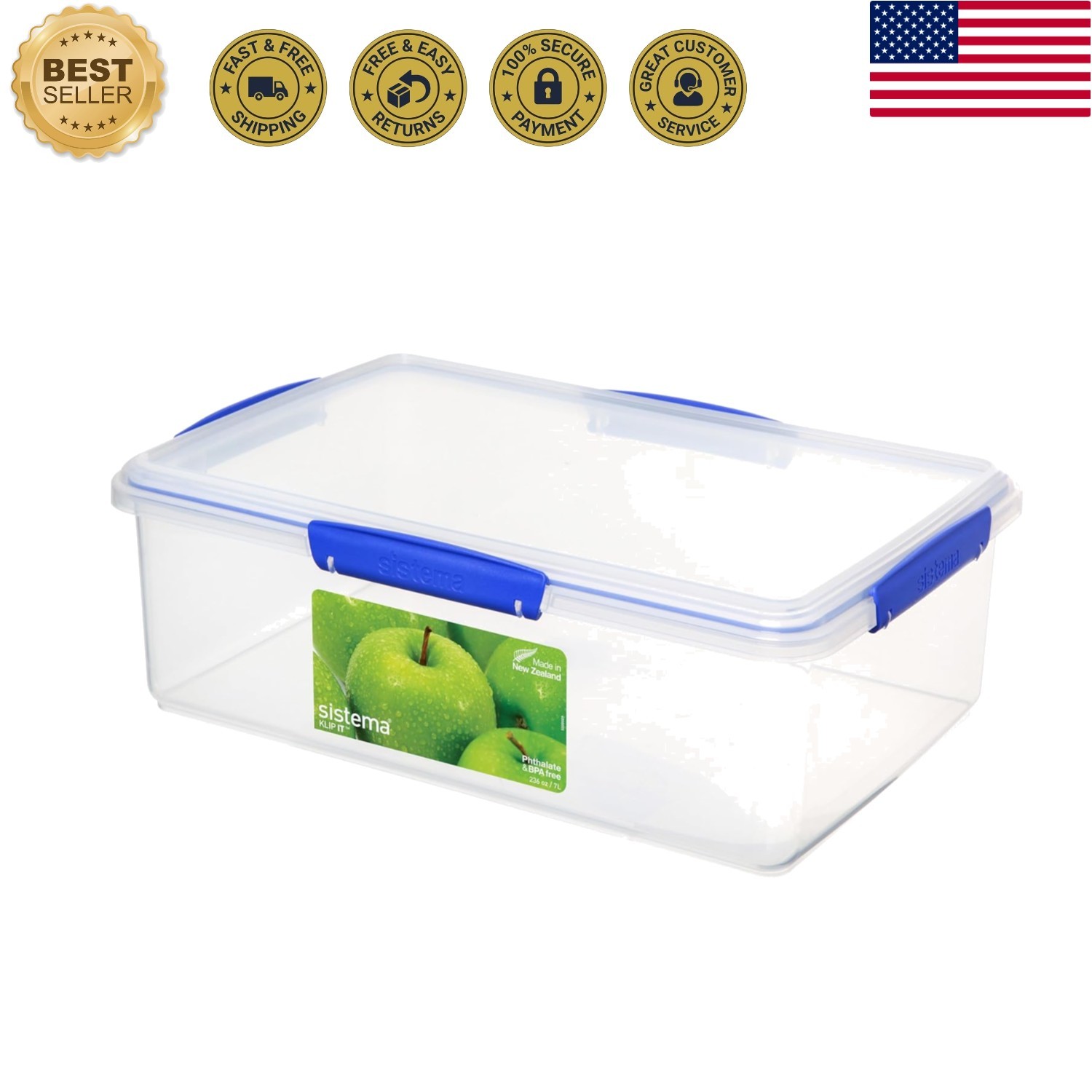 KLIP IT 7L Food Storage Container – Perfect for Freshness, BPA-Free & Safe