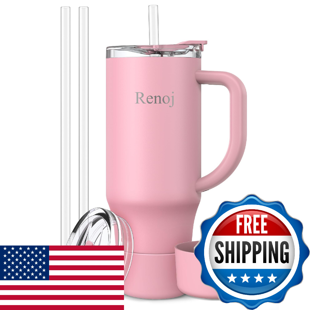 Renoj Insulated Mug 100% Leak Proof Water Bottle Iced Coffee & Hot Drinks
