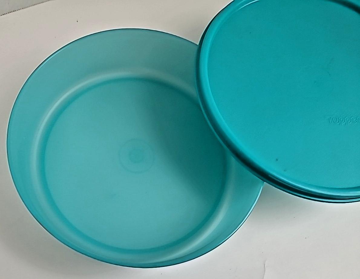 Tupperware Bowls Set of Two 500ml Containers w/Seals Aqua #6403B-3