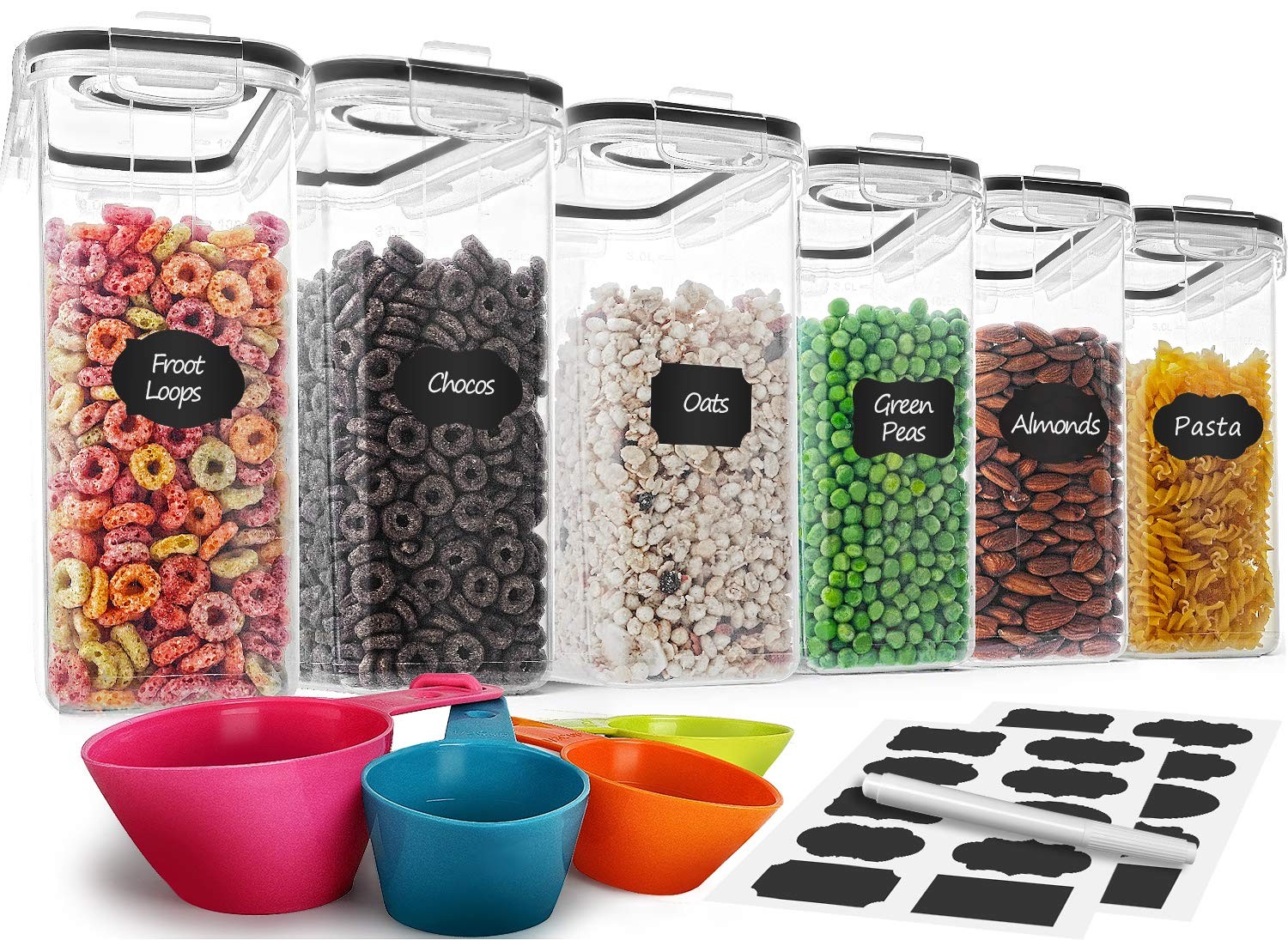 Cereal Container Set, MCIRCO Airtight Food Storage Containers ((4L /135.2oz) …