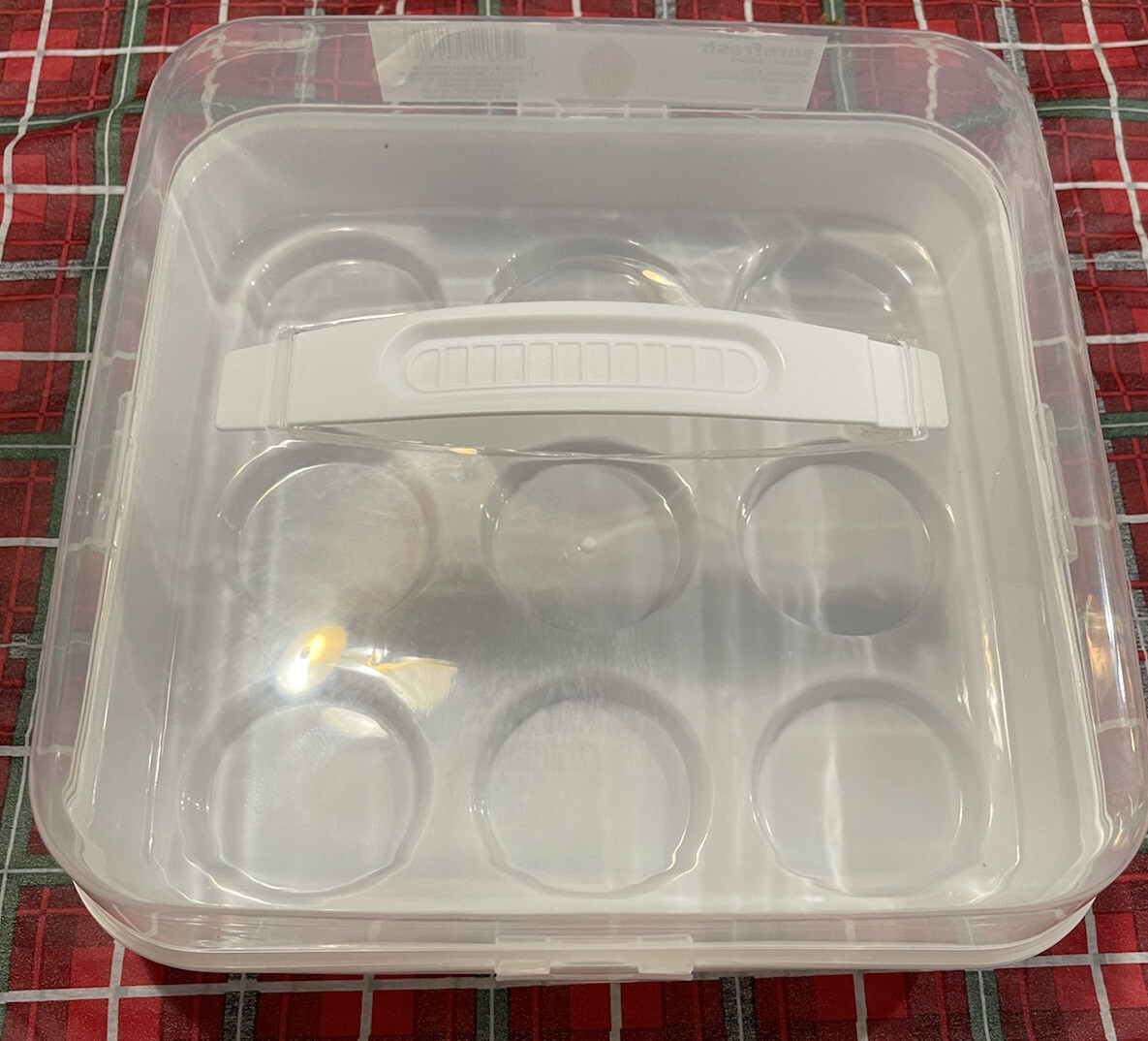Sure fresh cup cake container storage 10.5 x 10.5 x 3.5 In