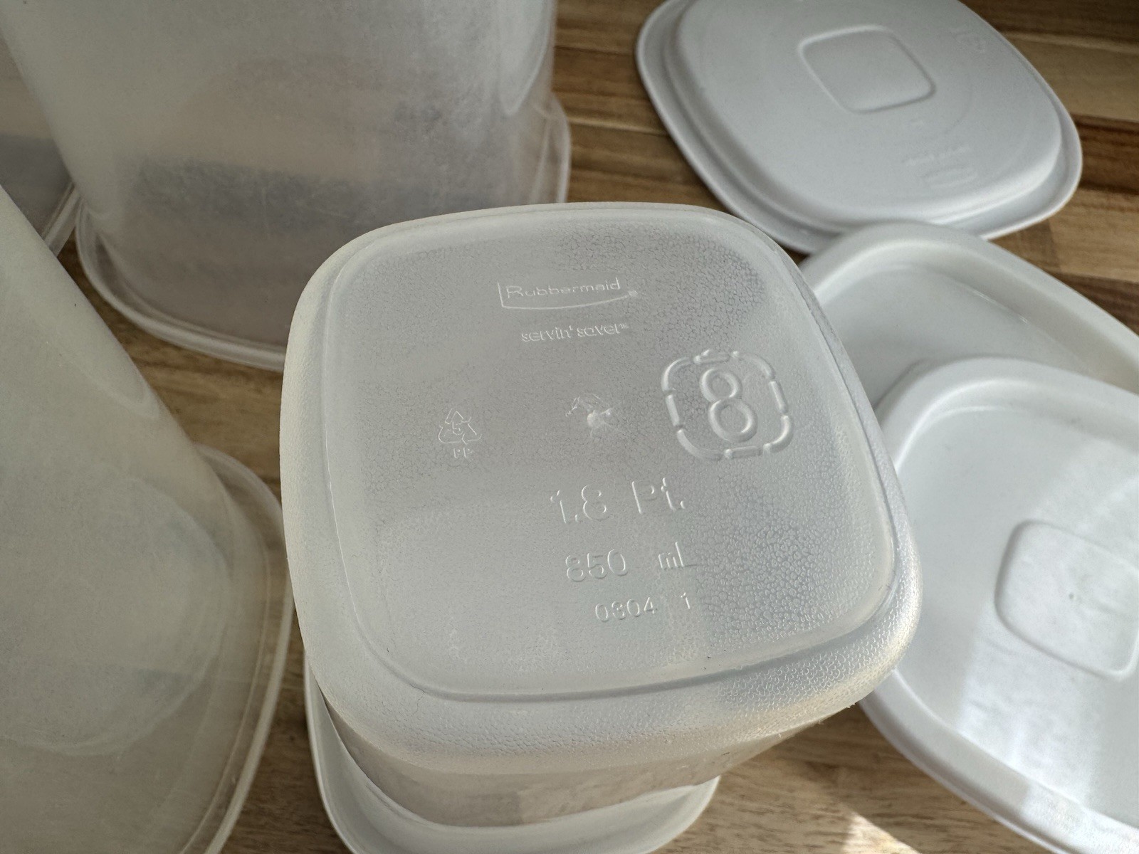 ✅Rubbermaid Servin Saver ✅LOT OF 5 ✅Food Storage Container ✅#5, 5, 8, 6, 7 ✅Lids