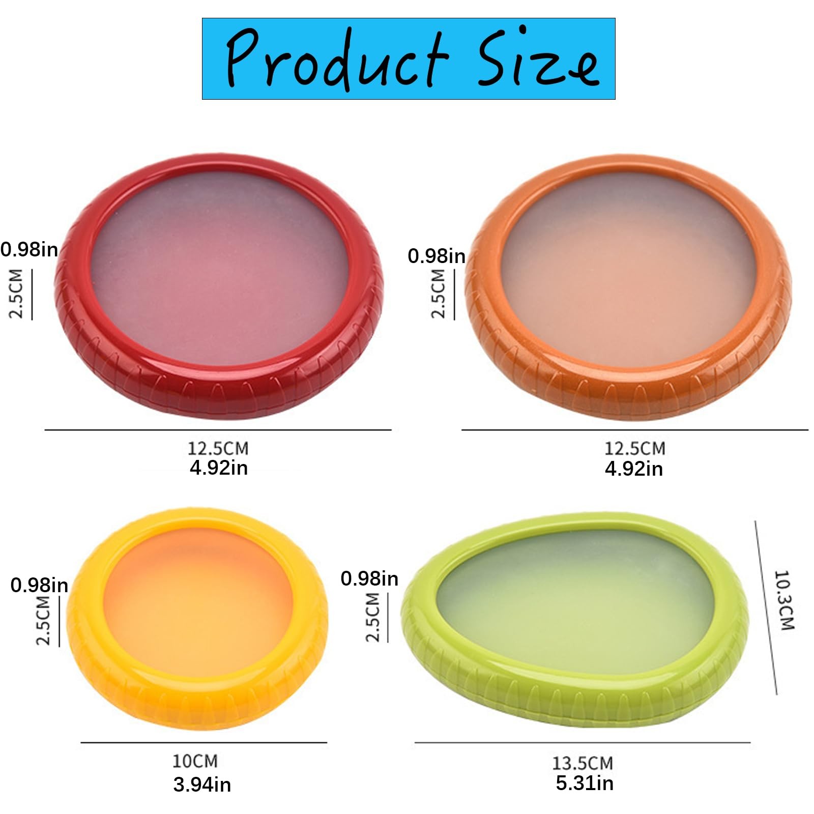 Reusable Fruit and Vegetable Savers Set for Avocados Tomatoes Apples Garlic