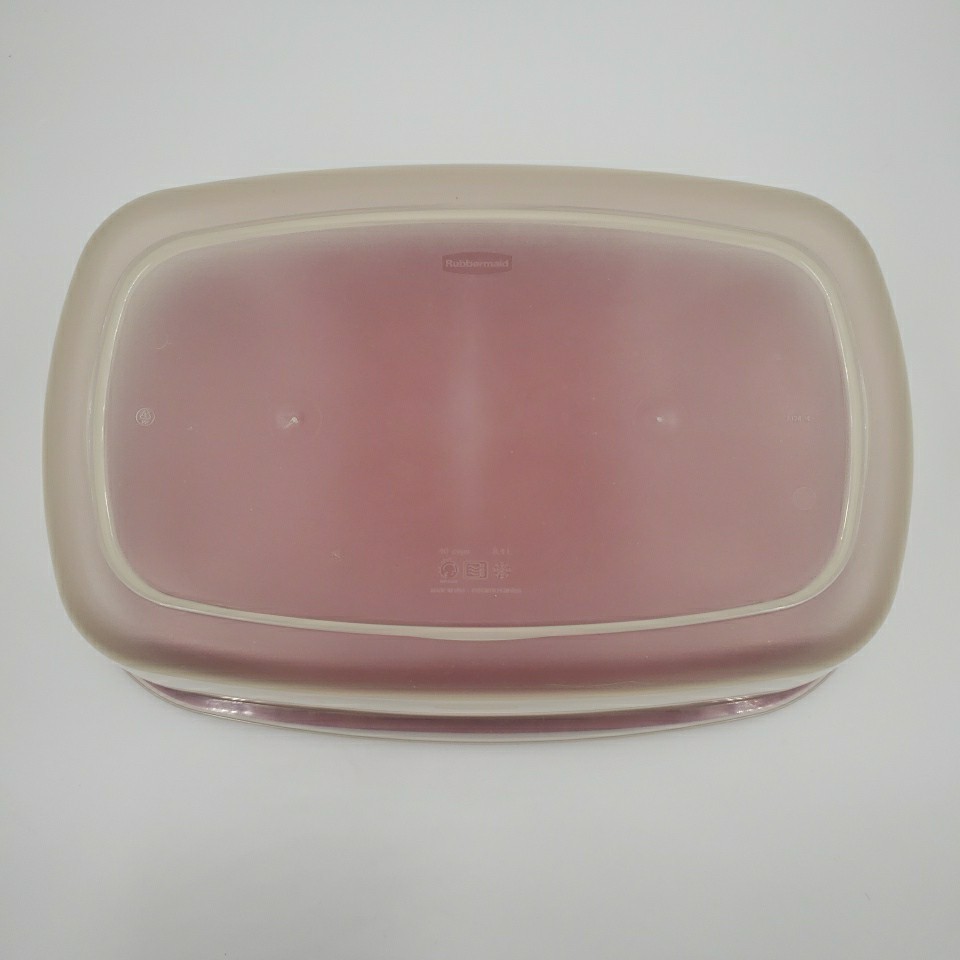 Vintage Rubbermaid X-LARGE Food Storage Container 40 Cups! Rectangle Red Lid