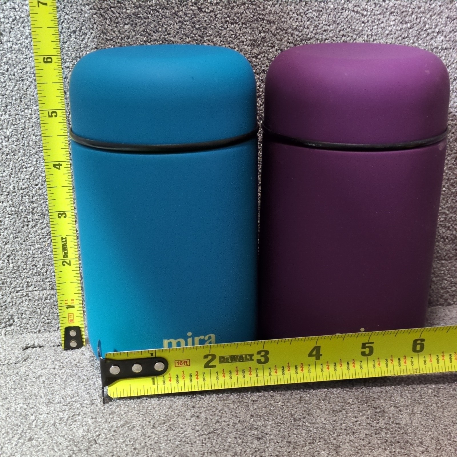 Lot of 2 MIRA Vacuum Insulated Stainless Steel Lunch Food Jar Hot or Cold 13.5OZ