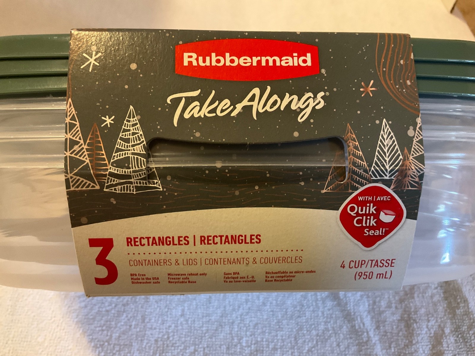 Rubbermaid Take Alongs Green FOUR 2.9 Cup THREE 4 Cup FOUR 5.2 Cup BRAND NEW