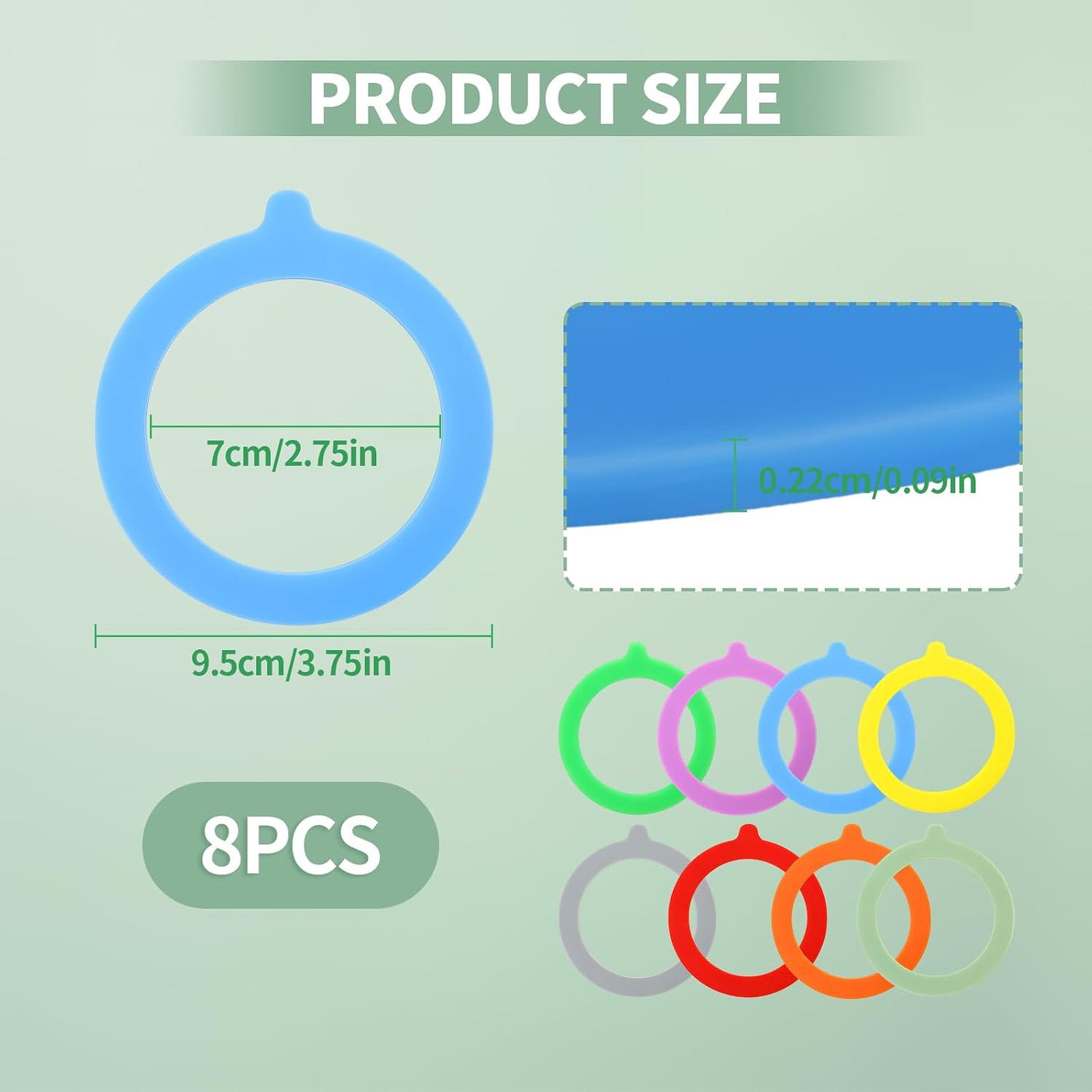 Rubber Seals for Glass Jars Silicone Replacement Gasket 3.75 Inch Leakproof