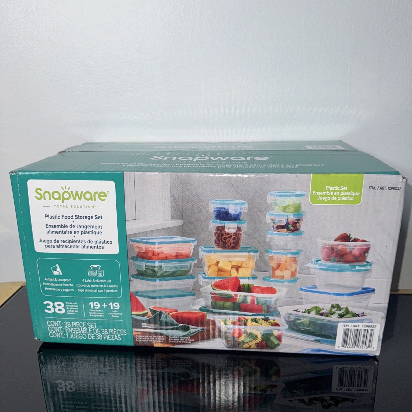 38 PIECES – Snapware Clear BPA-Plastic Storage Container Set