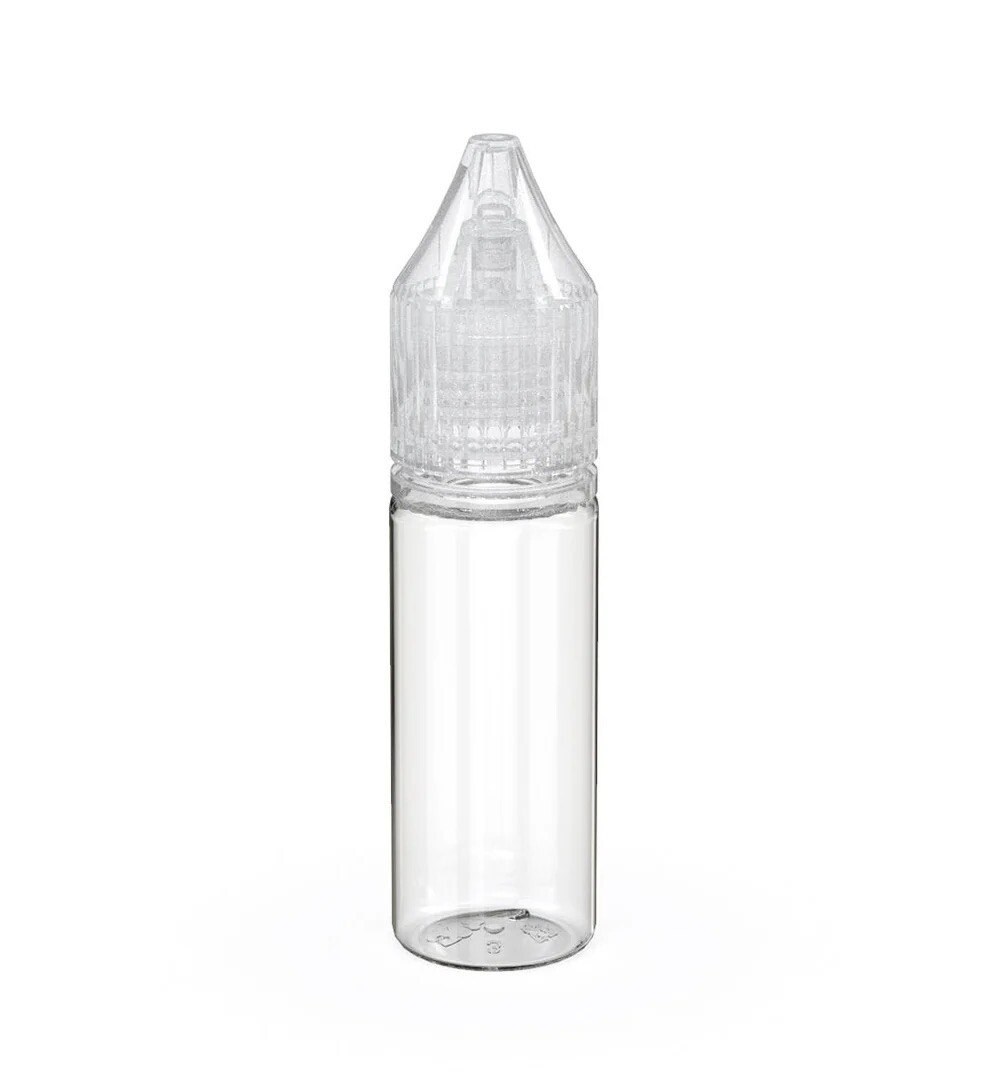 CHUBBY GORILLA 15ML V3 W/REDUCER PET Bottles (25pack) CLEAR BOTTLE/CLEAR LID
